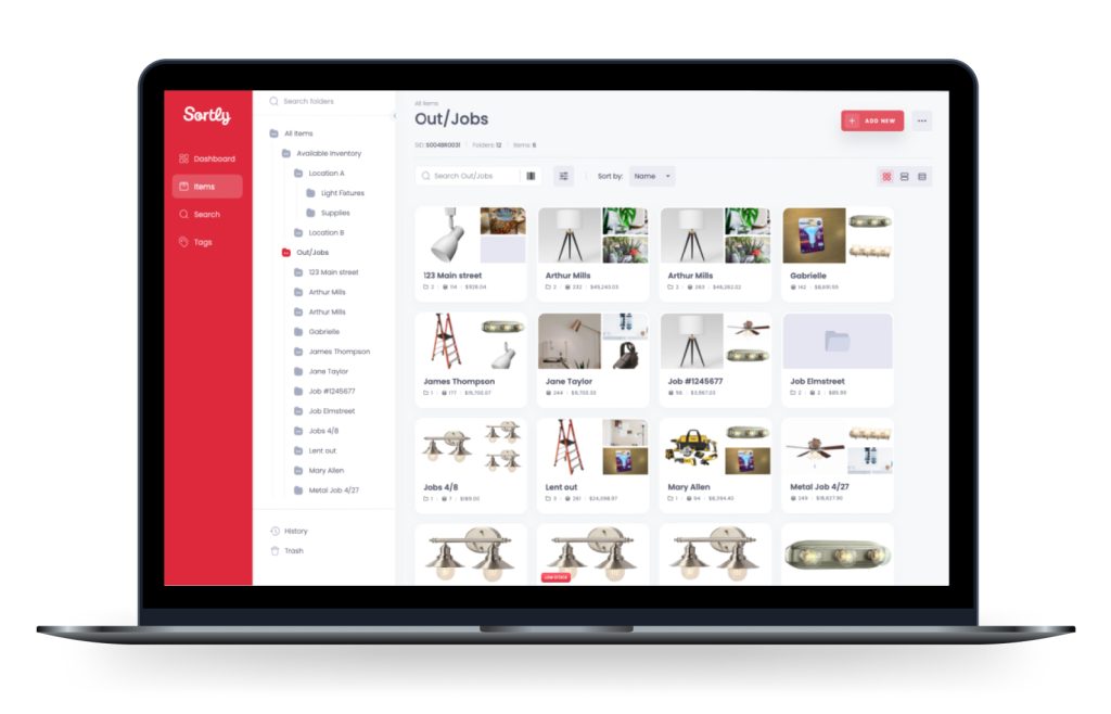 Sortly Warehousing App