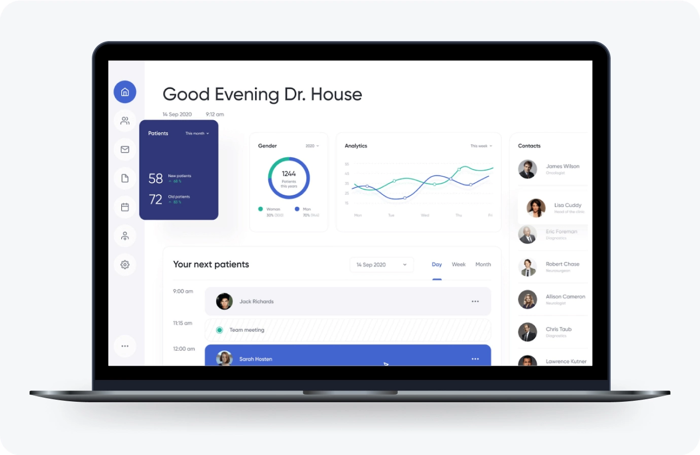 A logo for healthcare management platform