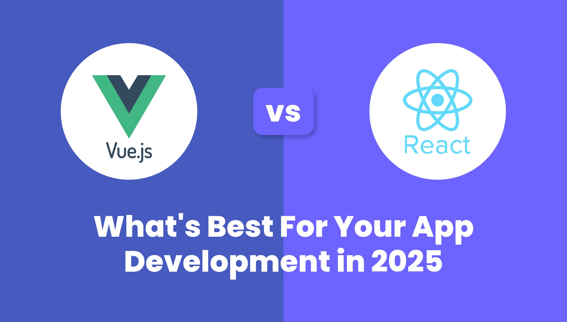 A cover image for the article Vue vs React