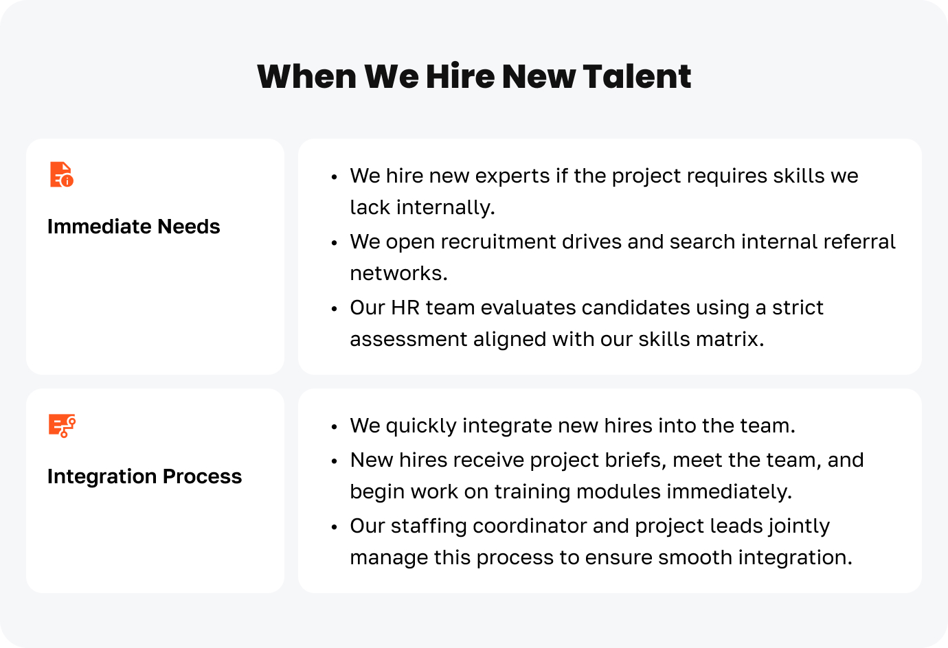 An image describing Engineer Allocation at JetRuby and Strategic Talent Distribution highlighting when we hire new talent