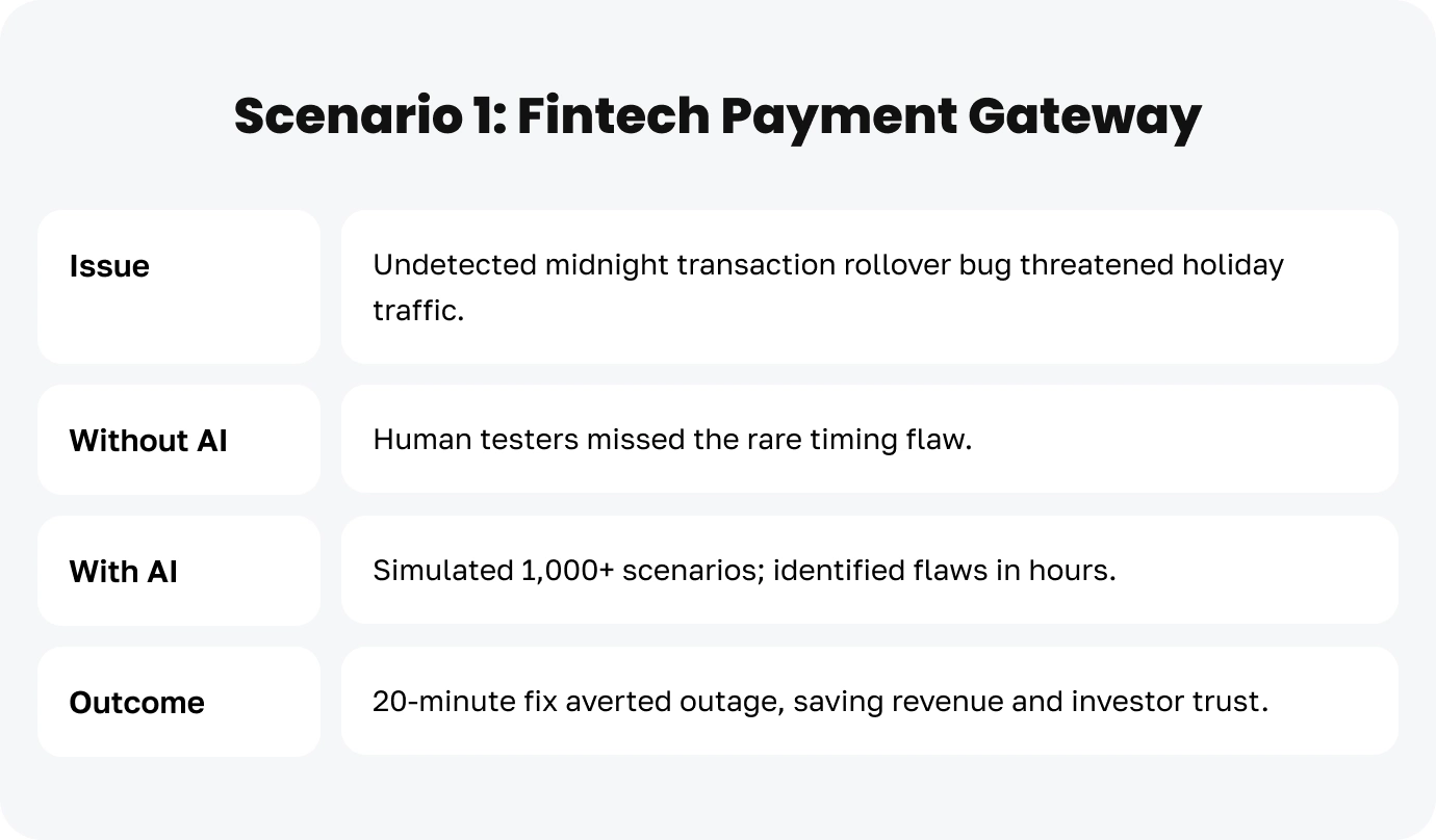 AI test and unit test generation, Image for Scenario 1: Fintech Payment Gateway