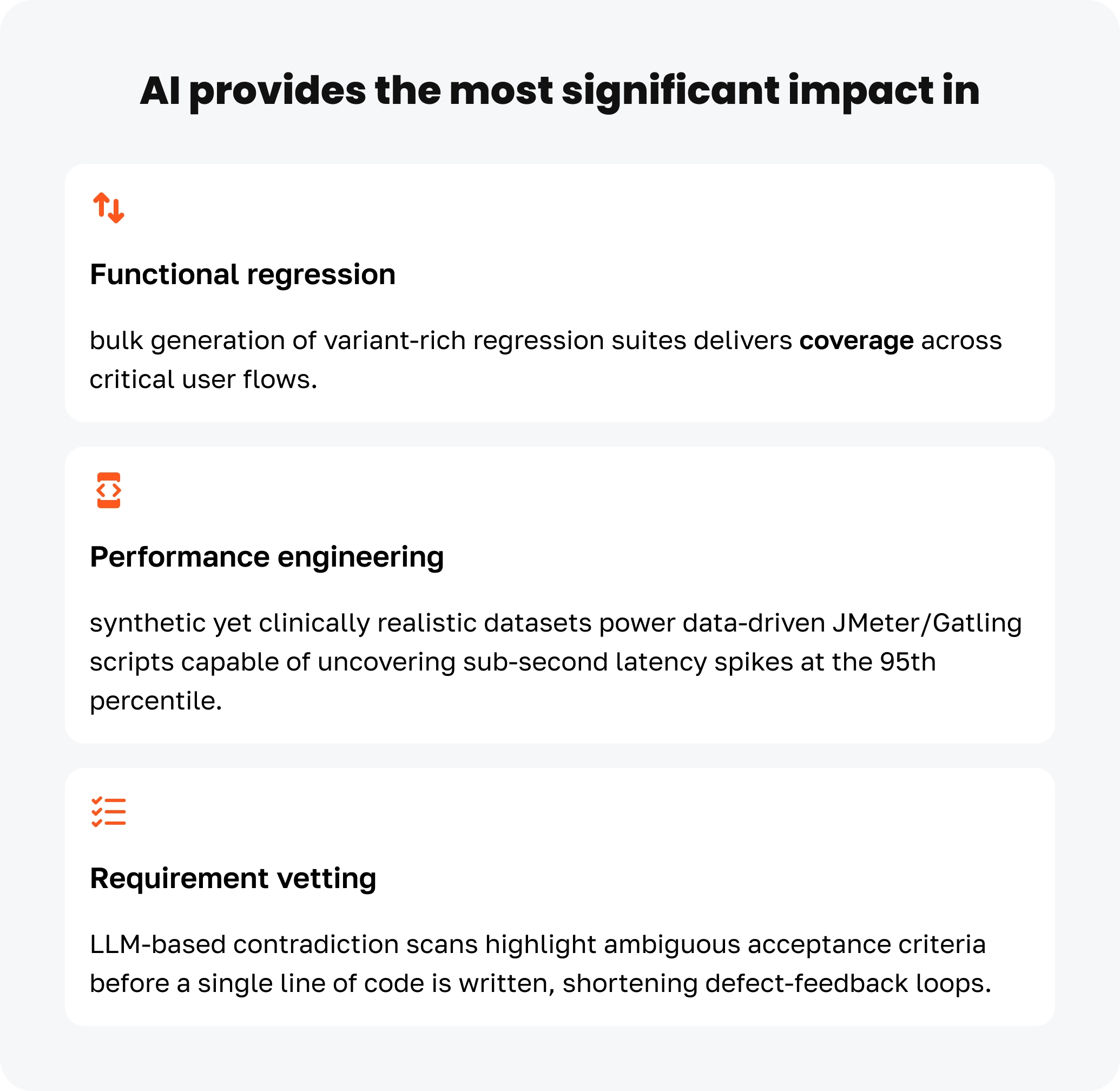 AI provides the most significant impact in: