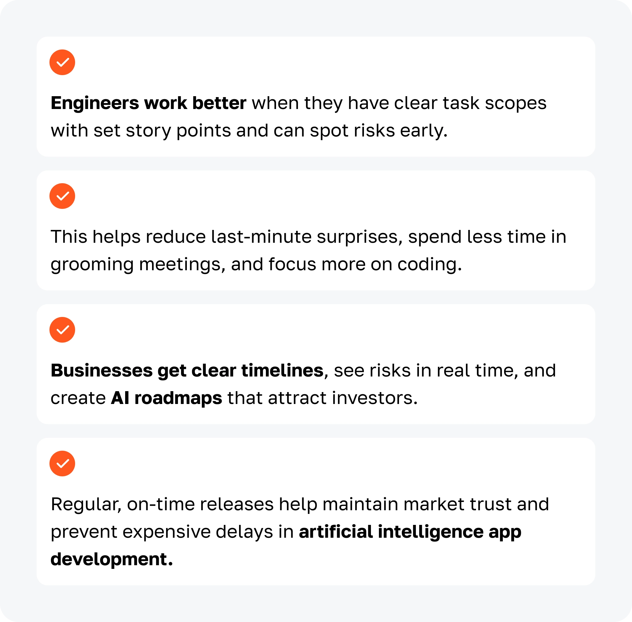 AI roadmaps and project planning benefits for engineers and businesses for the article AI Roadmap for AI App Development 2025: Smarter Web & Mobile Apps