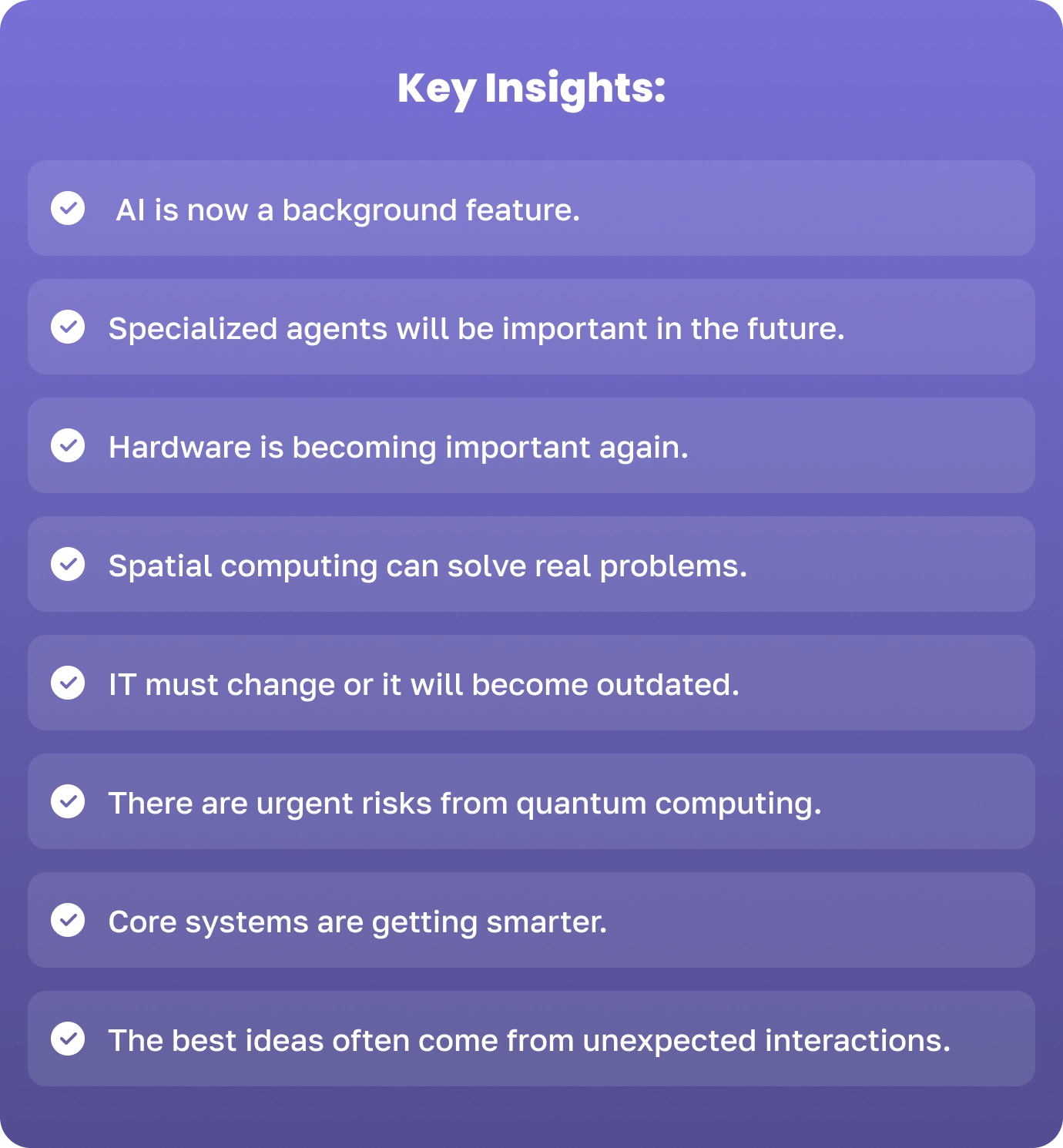 Key Insights about AI solutions for the article AI Future: Invisible, Essential &amp; Everywhere 