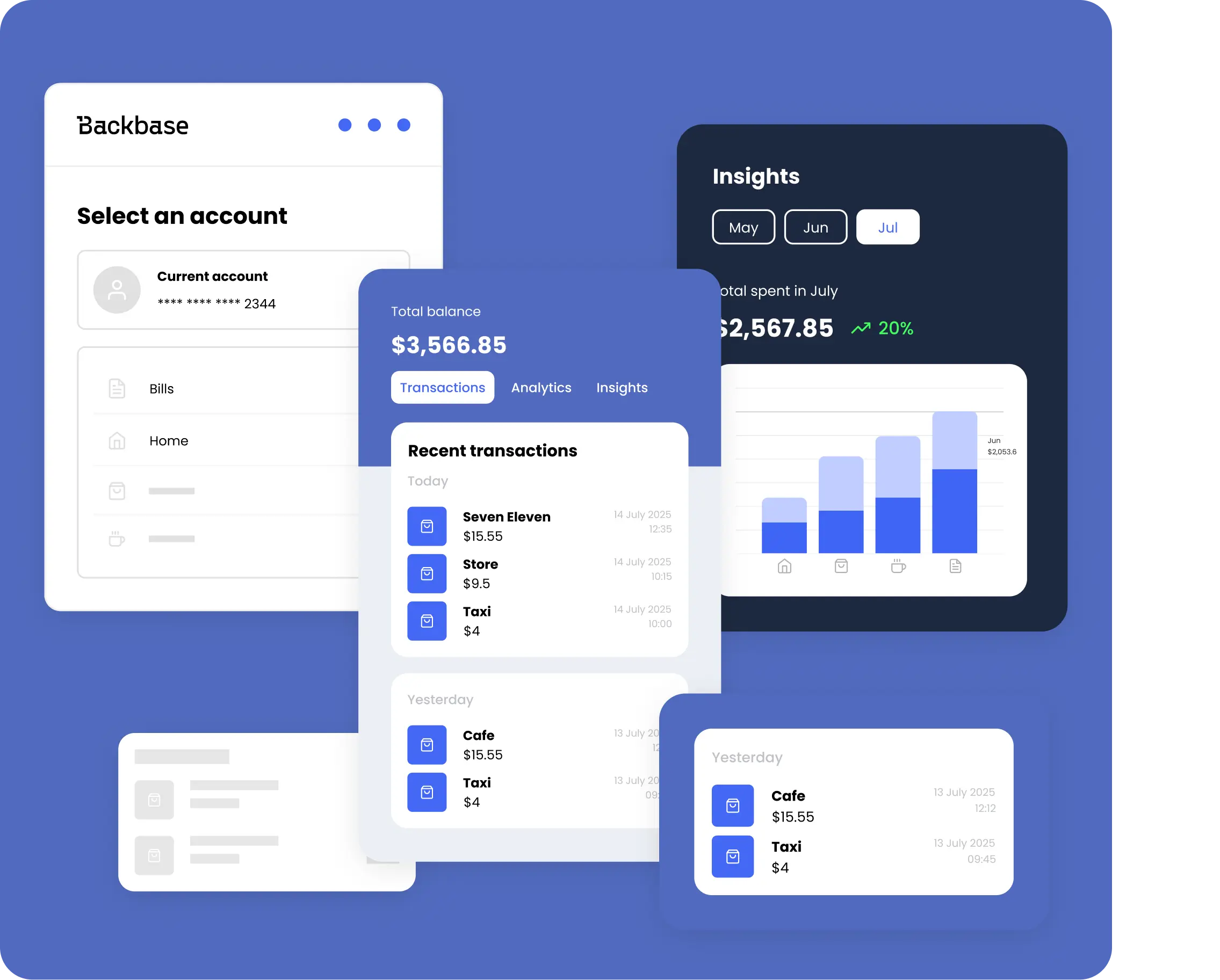 An example of the Backbase interface in the article AI FinTech: Benefits, Use Cases & Generative AI in Financial Services