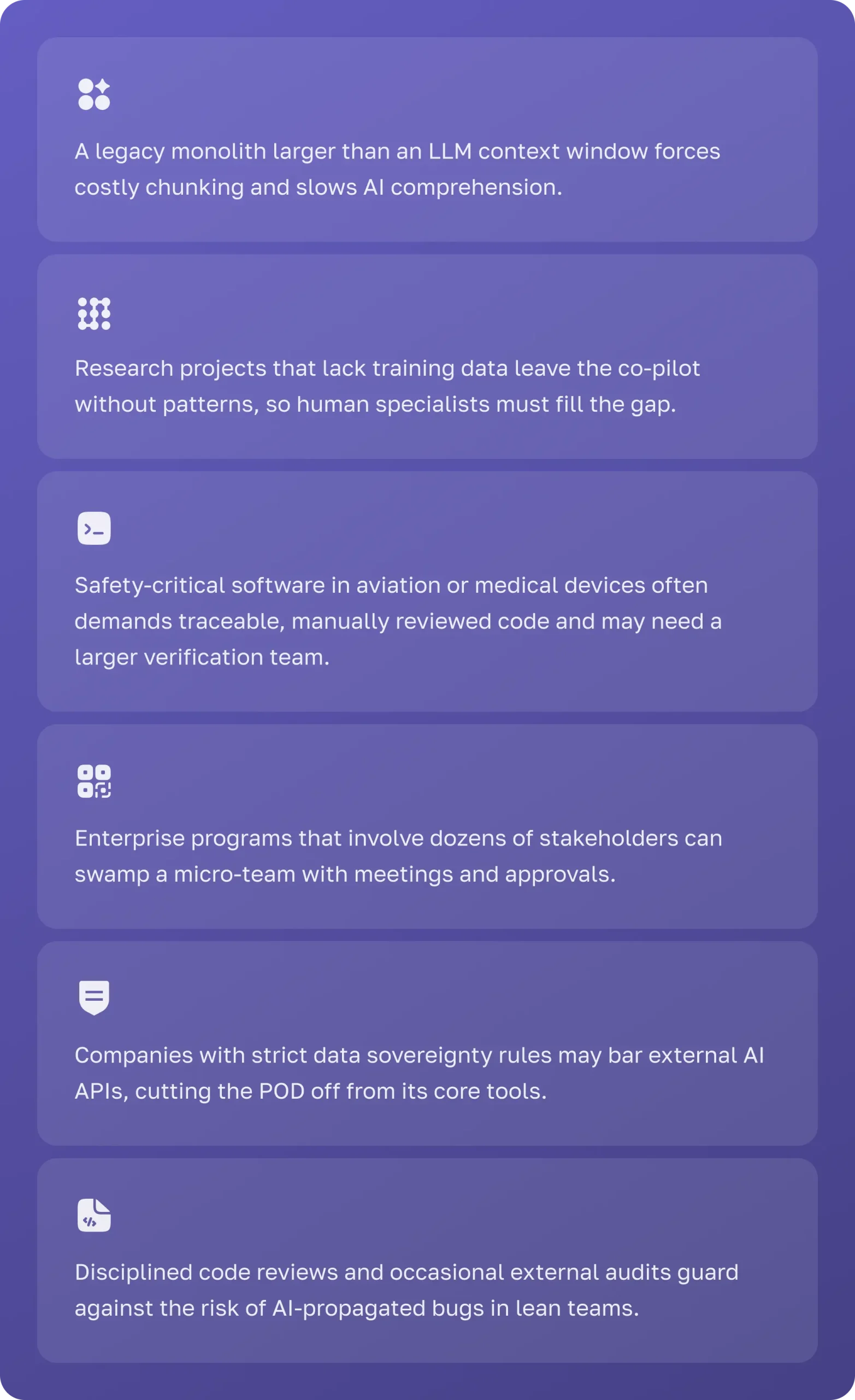 Potential limitations of AI PODs in the article AI PODs — What is It?