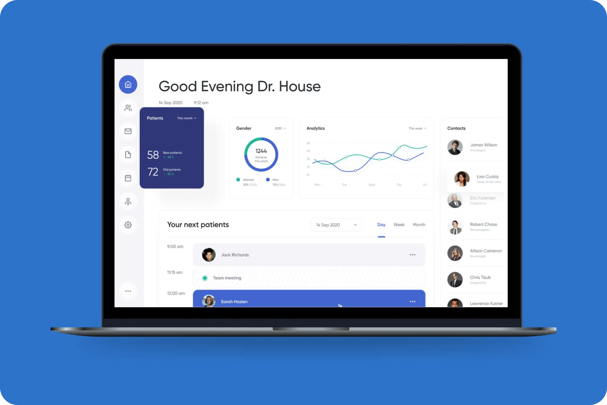 An example of the Practice Management interface in the article AI in Healthcare: Use Cases and Benefits of AI Healthcare