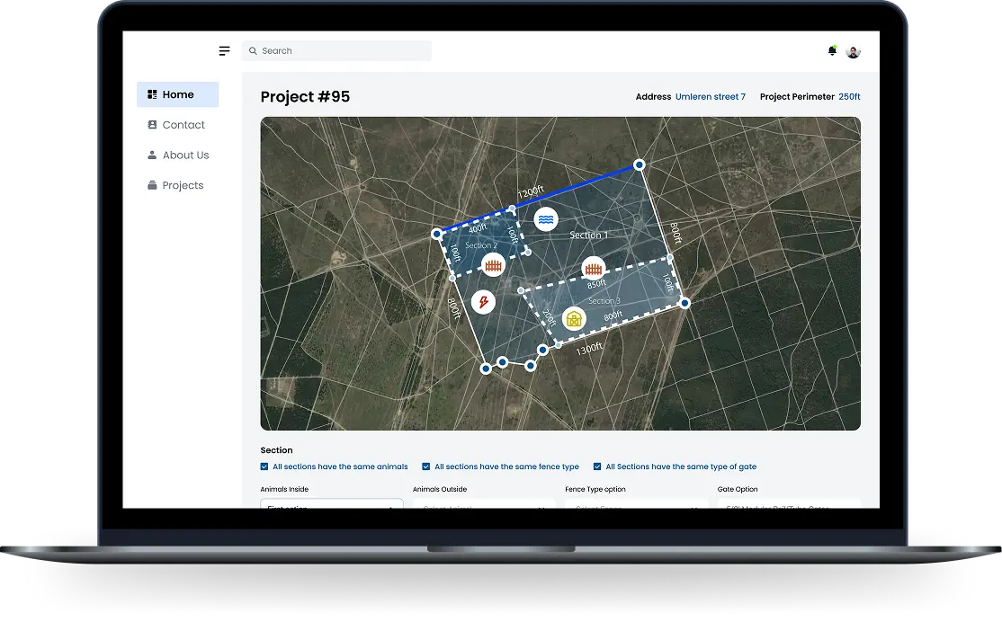 Fence planner interface development