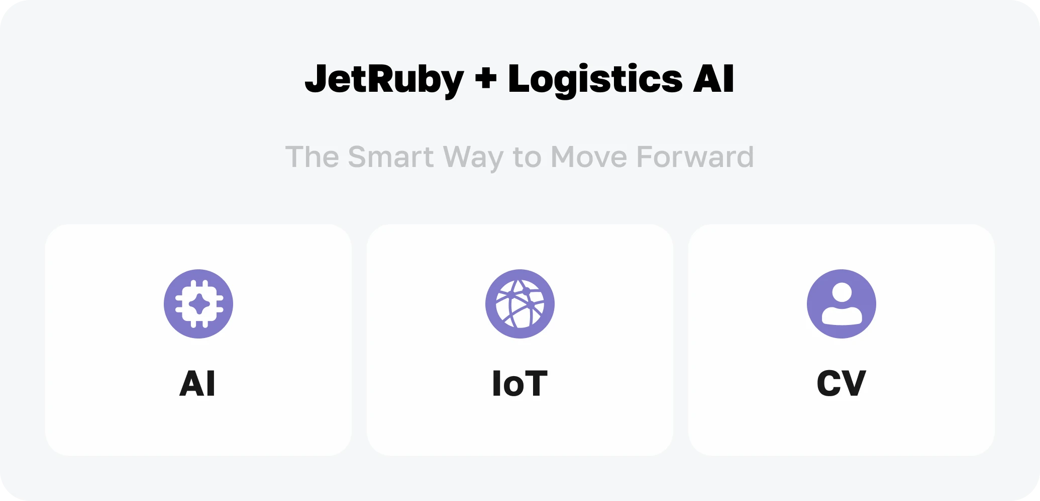 JetRuby logistics AI solutions combining AI, IoT, and computer vision for smarter supply chain management.