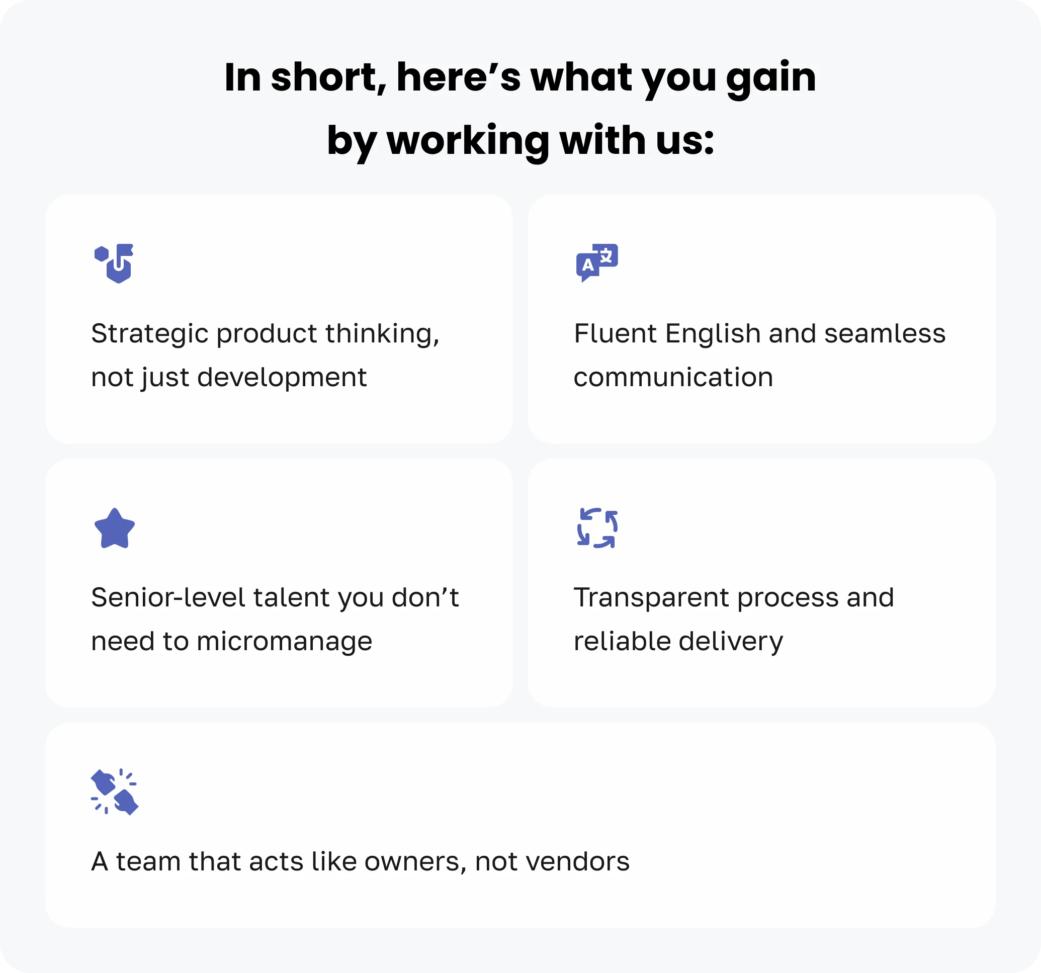 Text listing JetRuby’s partnership benefits.