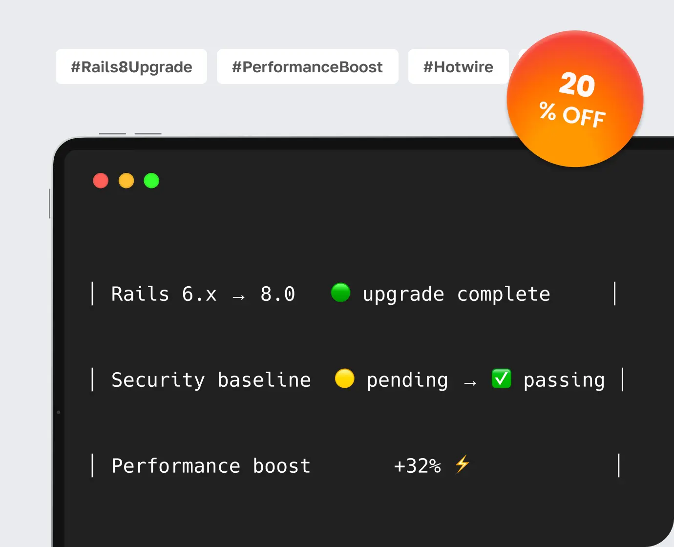 Rails modernization sprint development